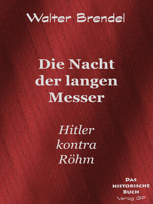 cover image of Die Nacht der langen Messer